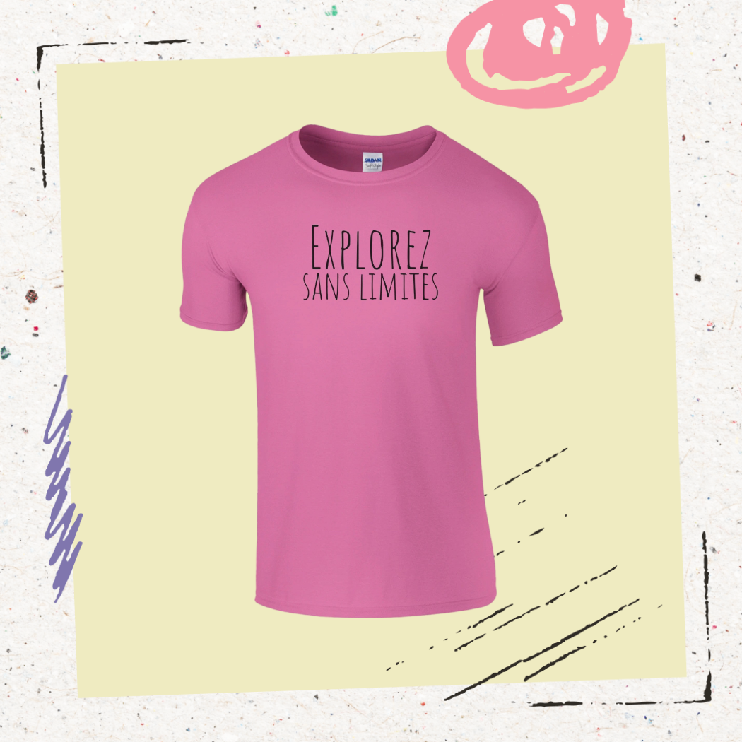 T-shirt "Explorez sans Limites"