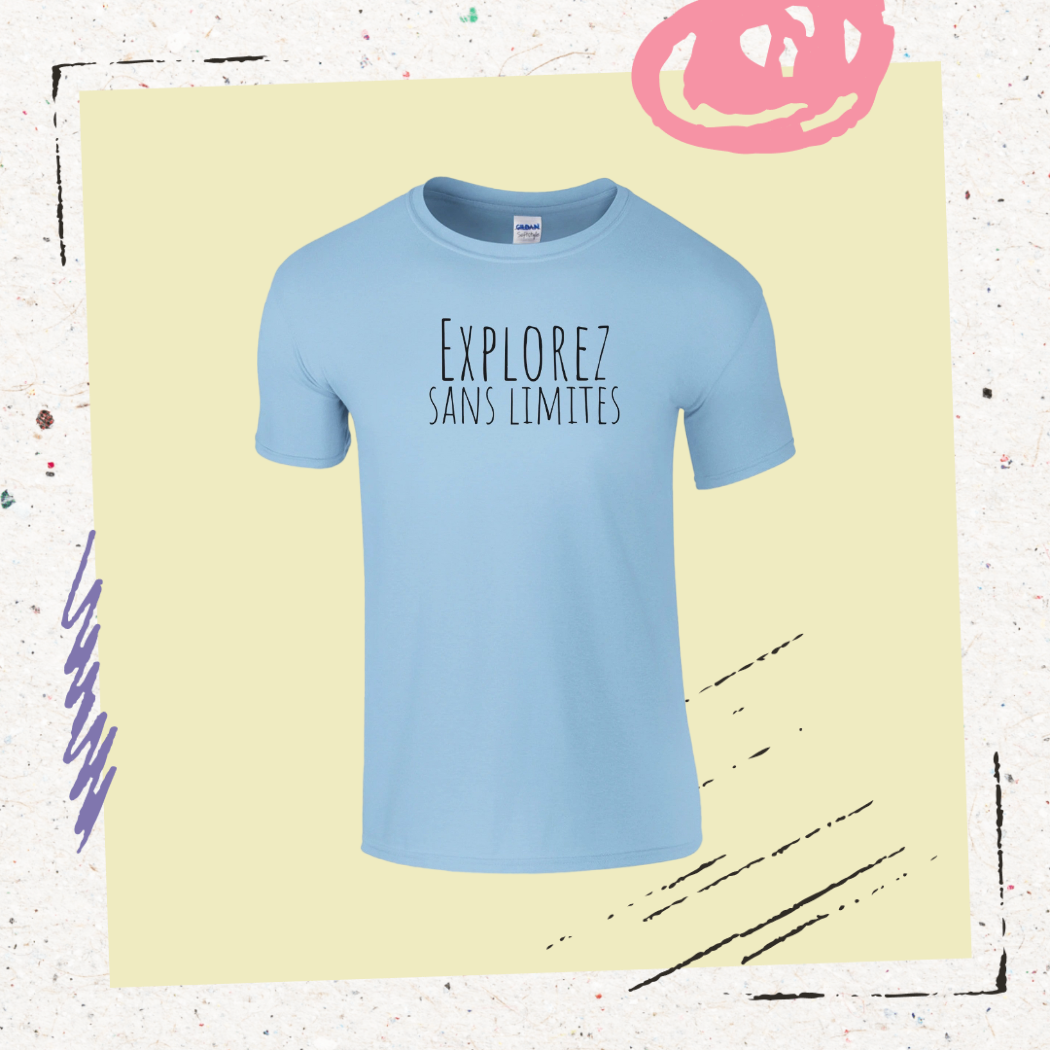 T-shirt "Explorez sans Limites"